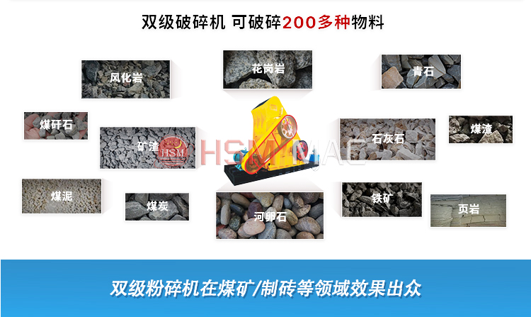 雙級(jí)無(wú)篩底粉碎機(jī)適應(yīng)物料